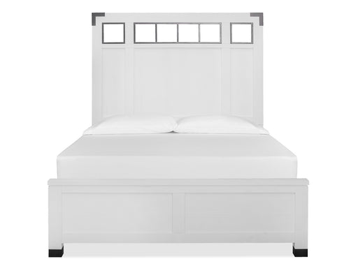 Harper Springs Complete Queen Panel Bed W/Metal/Wood Headboard image
