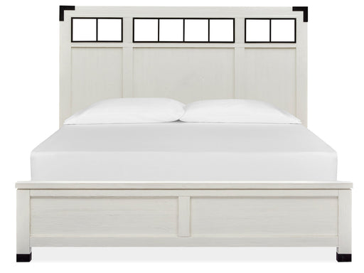 Harper Springs Complete Cal King Panel Bed W/Metal/Wood Headboard image