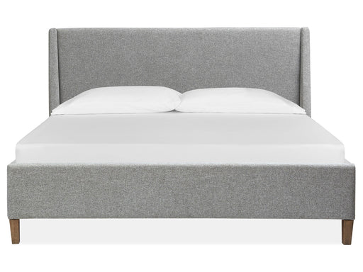 Lindon Complete Queen Grey Upholstered Island Bed image