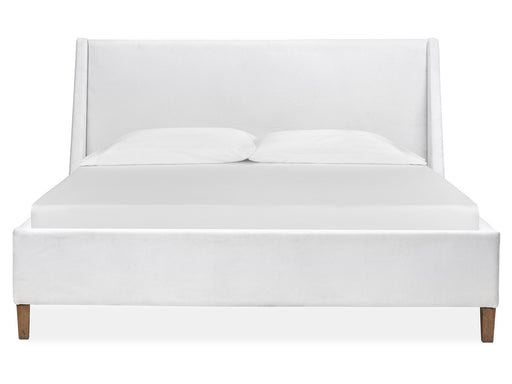 Lindon Complete Queen White Upholstered Island Bed image