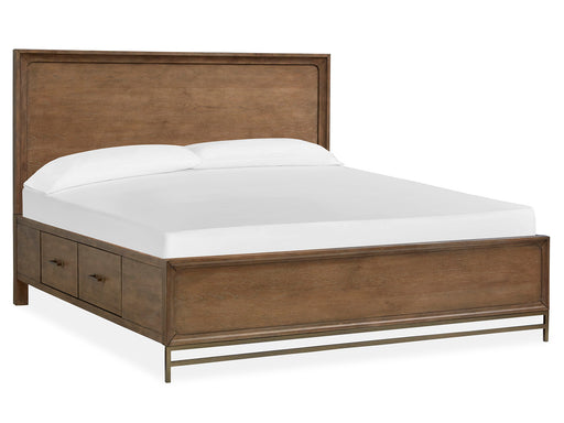 Lindon Complete King Panel Bed W/Storage Rails image