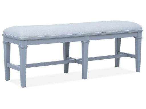 Charleston Bench W/Upholstered Seat - Grey image