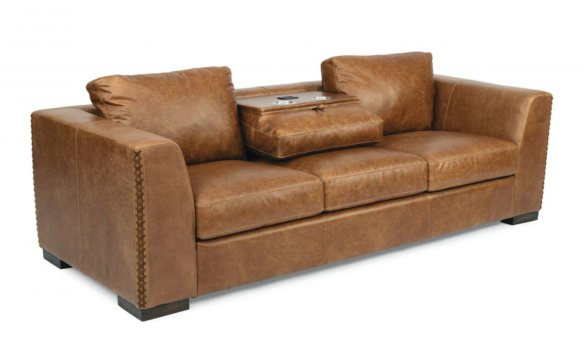 Flexsteel Latitudes Hawkins Leather 3-Cushion Sofa