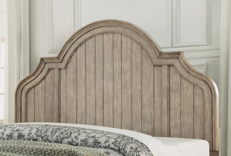 Flexsteel Wynwood Plymouth California King Panel Bed in Whitewash Wood