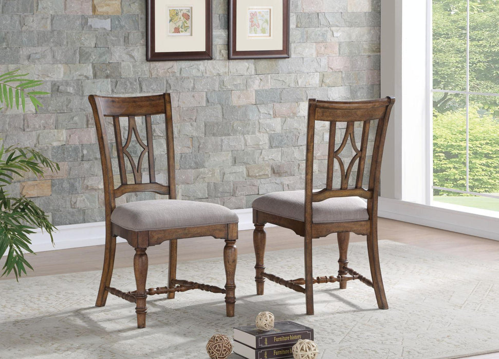 Flexsteel Wynwood Plymouth Upholstered Side Chair (Set of 2) in Brown