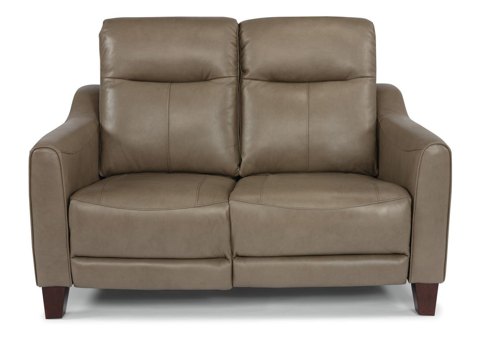 Flexsteel Latitudes Forte Leather Power Reclining Loveseat w/Power Headrests image