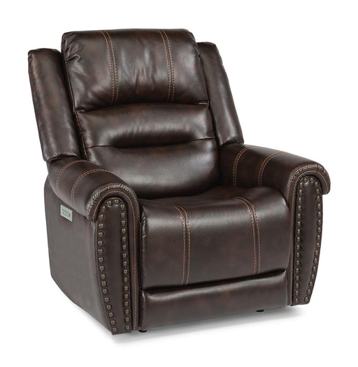 Flexsteel Oscar Power Recliner with Power Headrest and Lumbar image