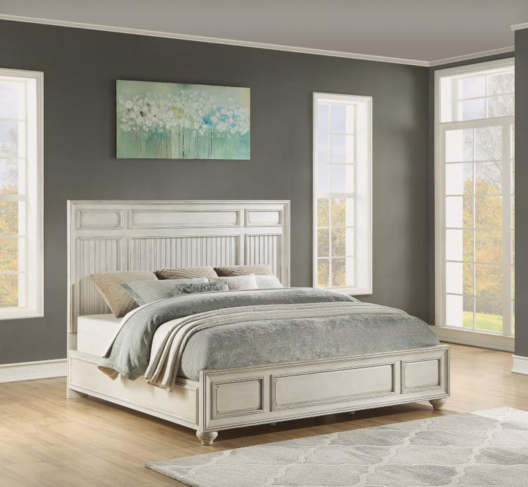 Flexsteel Wynwood Harmony California King Panel Bed in White Wood