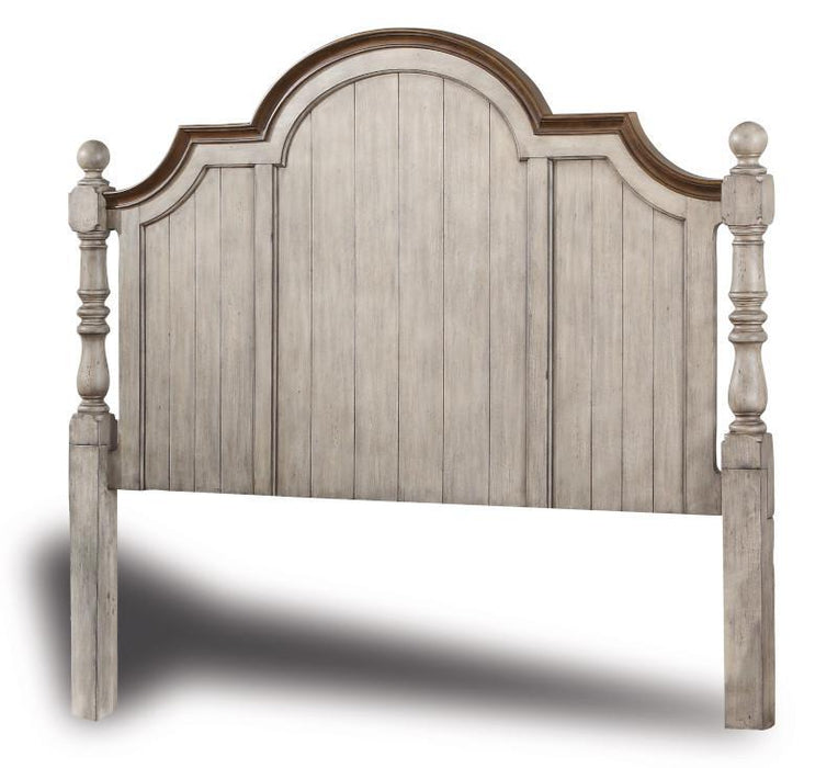 Flexsteel Wynwood Plymouth King Poster Storage Bed in Whitewash Wood