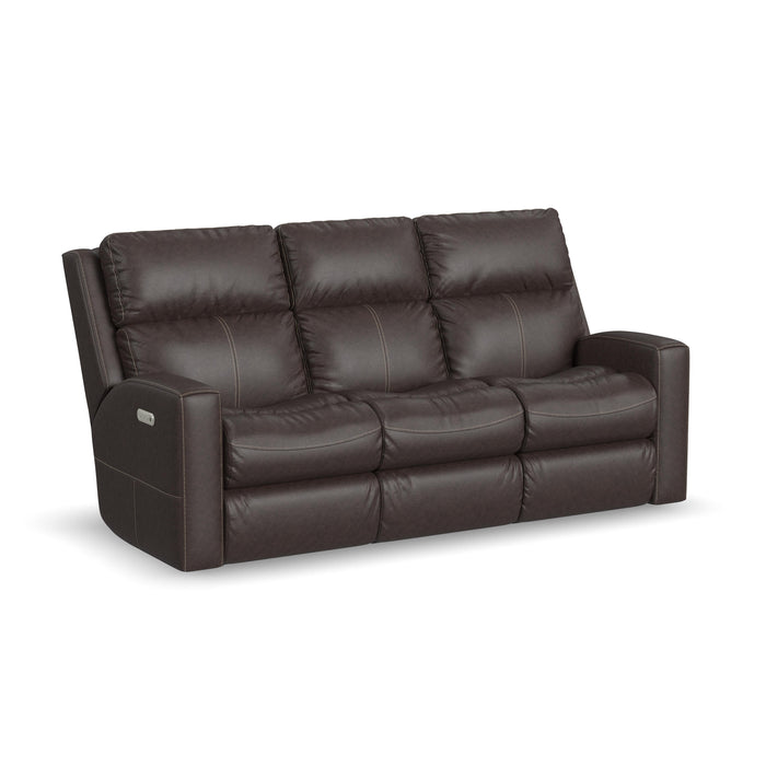 Score B3805-62L Power Reclining Sofa with Power Headrests & Lumbar