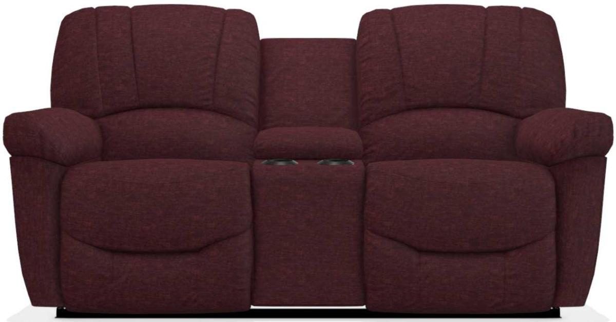 La-Z-Boy Hayes Burgundy Power La-Z-Time Full Reclining Console Loveseat image