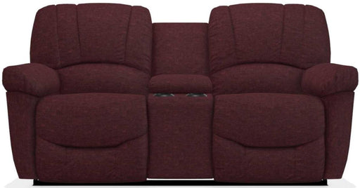 La-Z-Boy Hayes Burgundy La-Z-Time Power-Reclineï¿½ Console Loveseat with Power Headrest image