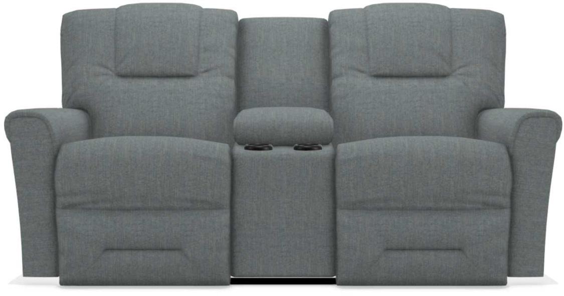 La-Z-Boy Easton PowerRecline La-Z-Time Stonewash Reclining Console Loveseat image