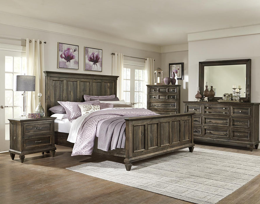Magnussen Calistoga Queen Panel Bed in Weathered Charcoal