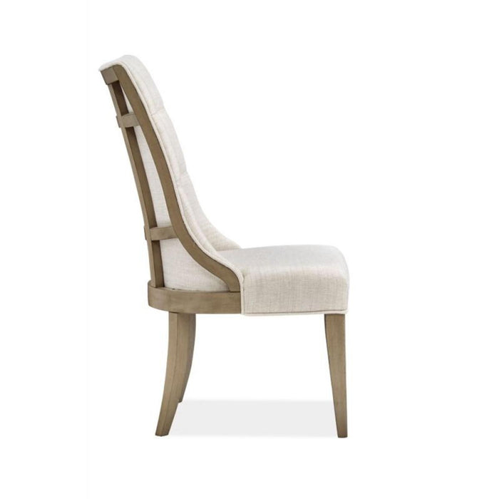Magnussen Furniture Bellevue Manor Dining Arm Chair in White Weathered Shutter