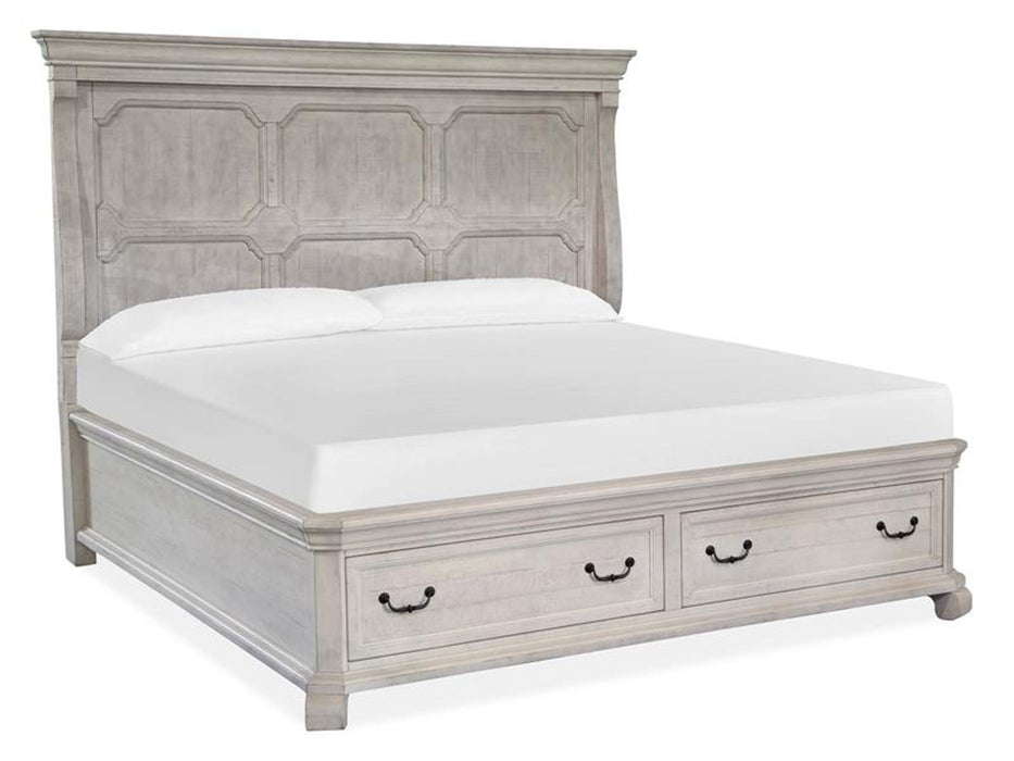 Magnussen Furniture Bronwyn Queen Panel Storage Bed in Alabaster