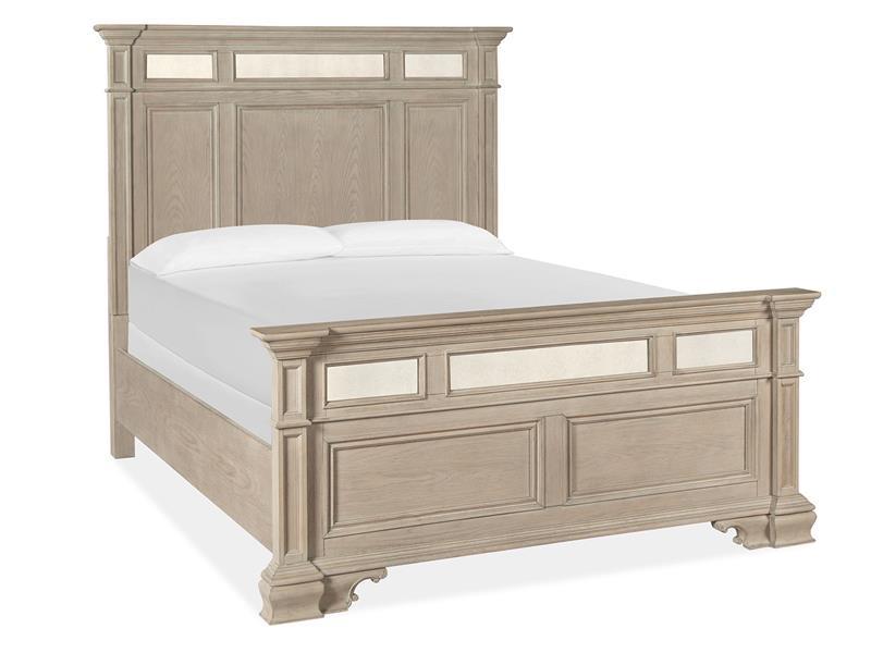 Magnussen Furniture Jocelyn Queen Panel Bed in Weathered Taupe