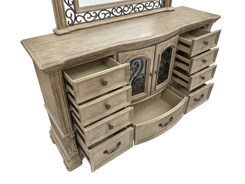 Magnussen Furniture Marisol Drawer Dresser in Fawn/Graphite