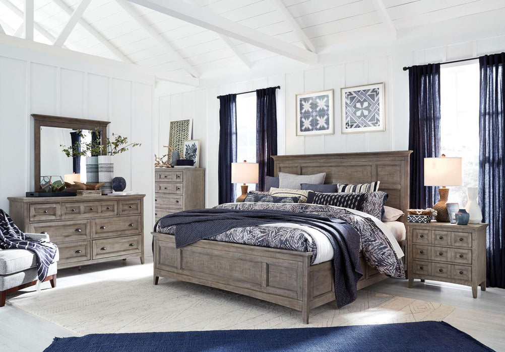 Magnussen Furniture Paxton Place Queen Panel Bed in Dovetail Grey