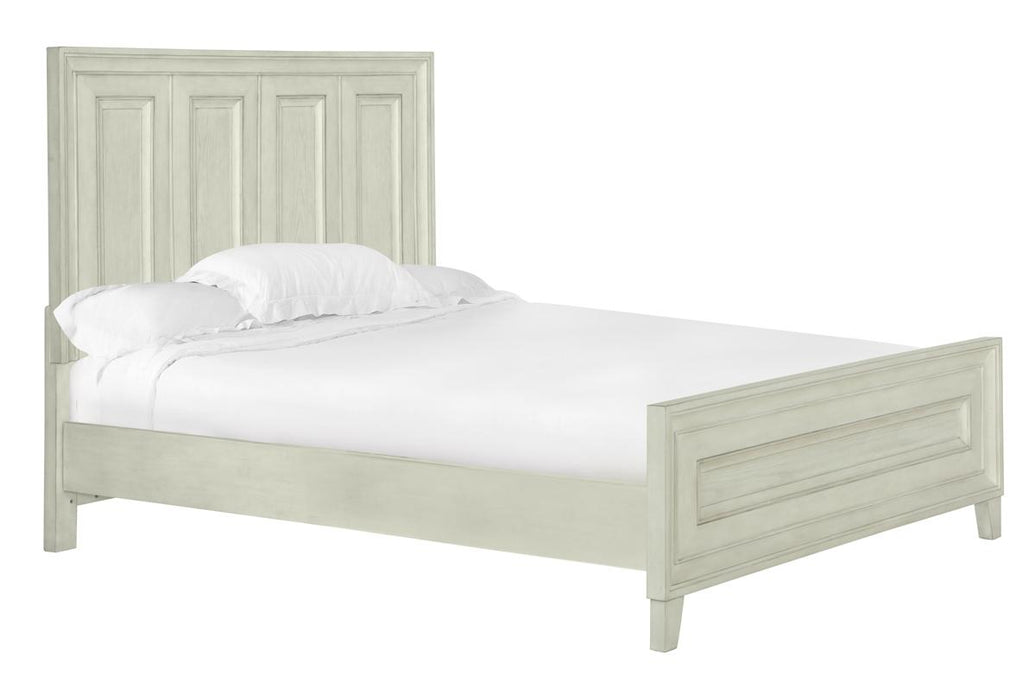 Magnussen Furniture Raelynn King Panel Bed in Weathered White