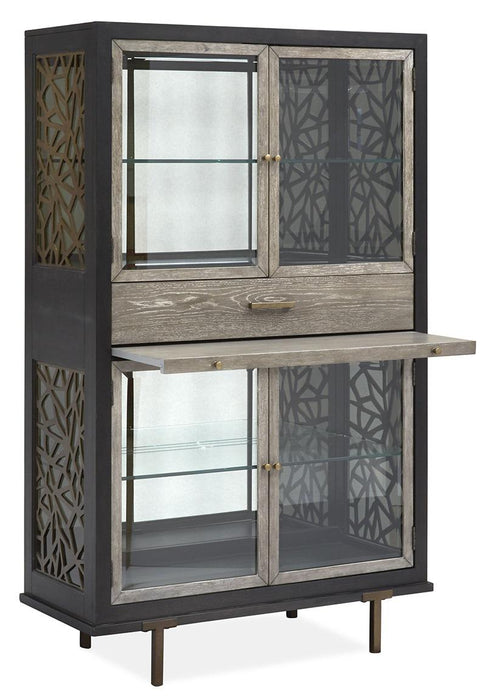 Magnussen Furniture Ryker Display Cabinet in Nocturn Black