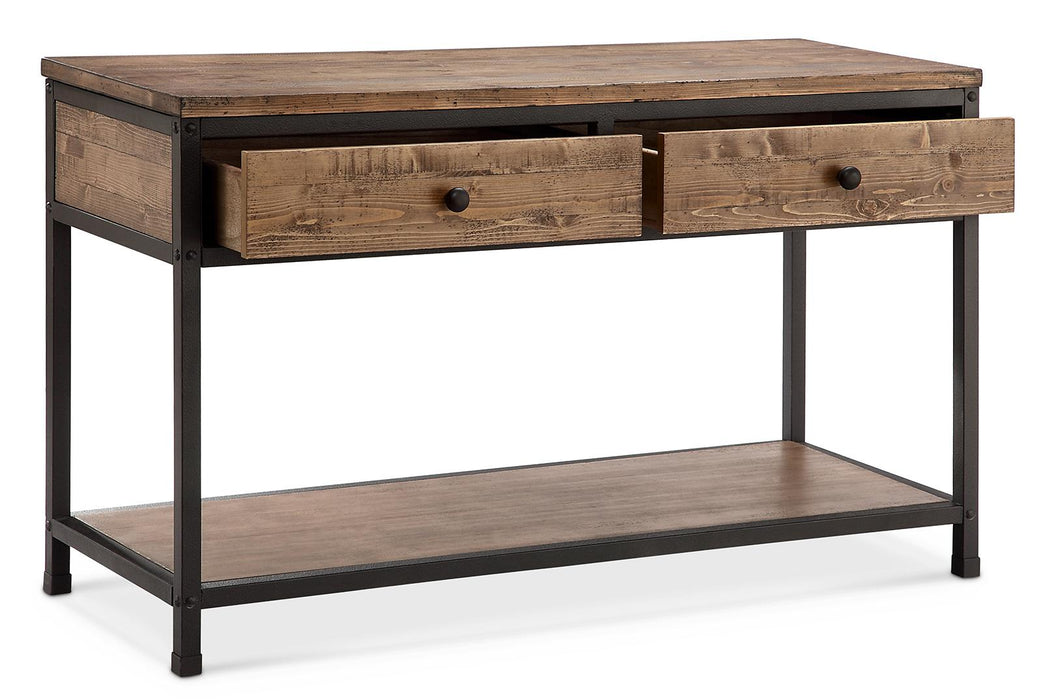 Magnussen Maguire Rectangular Sofa Table in Black and Weathered Barley