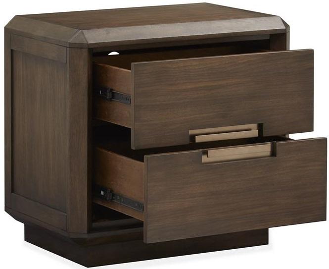 Magnussen Furniture Nouvel 2 Drawer Nightstand in Russet